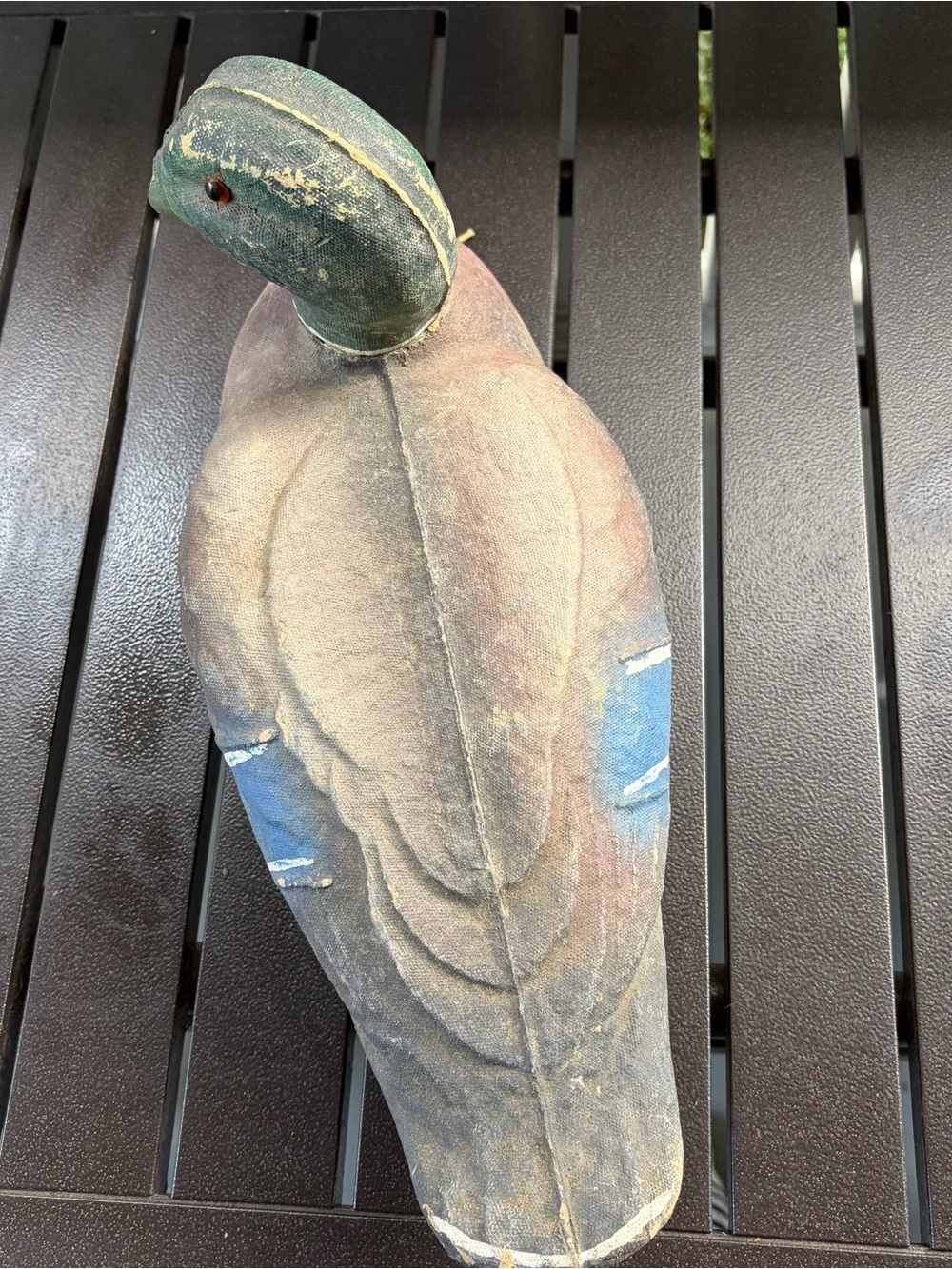 Vtg Victor Veri-Lite Mallard Duck Decoy Mated Pair Glass Eyes Animal Trap Co PA - Picture 6 of 15